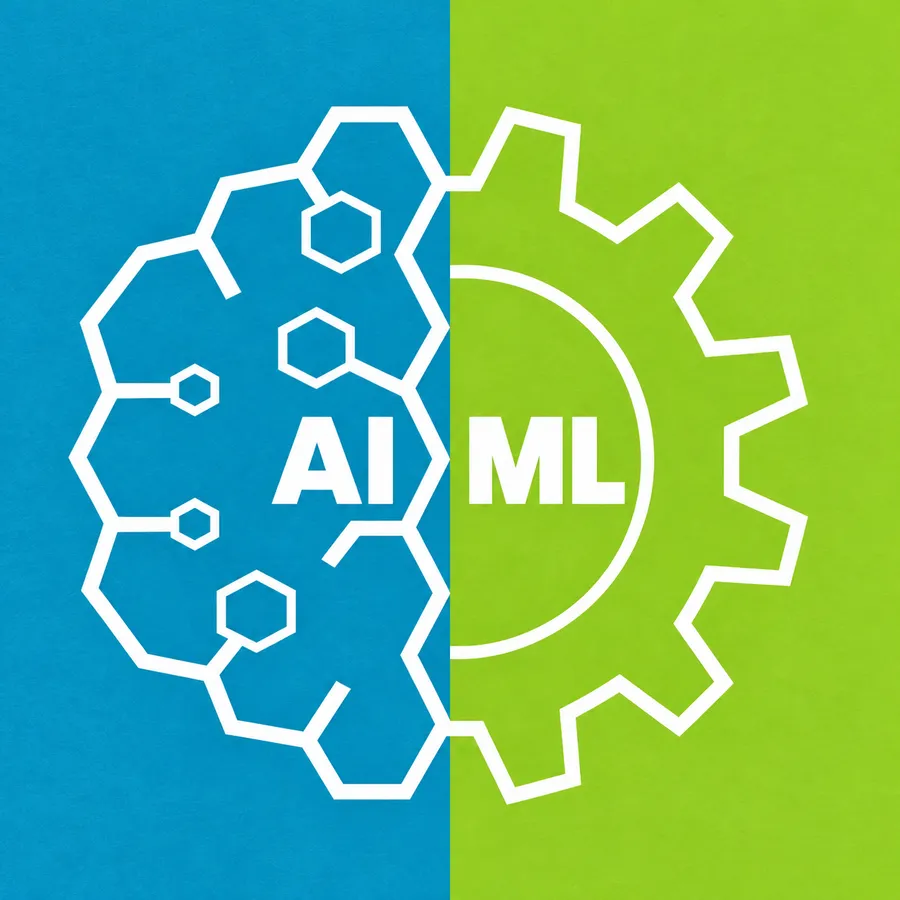 Artificial intelligence and machine learning emblem