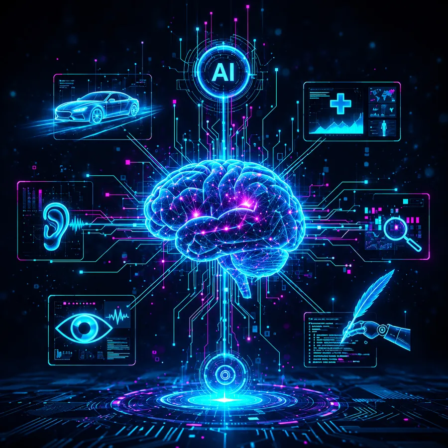 Neon AI brain interface