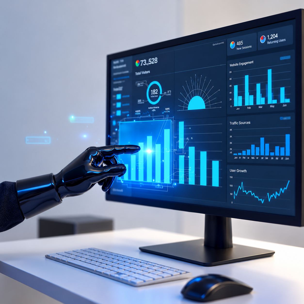 AI Hand Meets Analytics Dashboard from the Data Science course in Jaipur