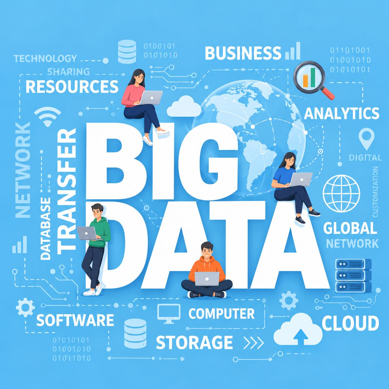 Big Data Infographic Network from the Data Science course in Jaipur