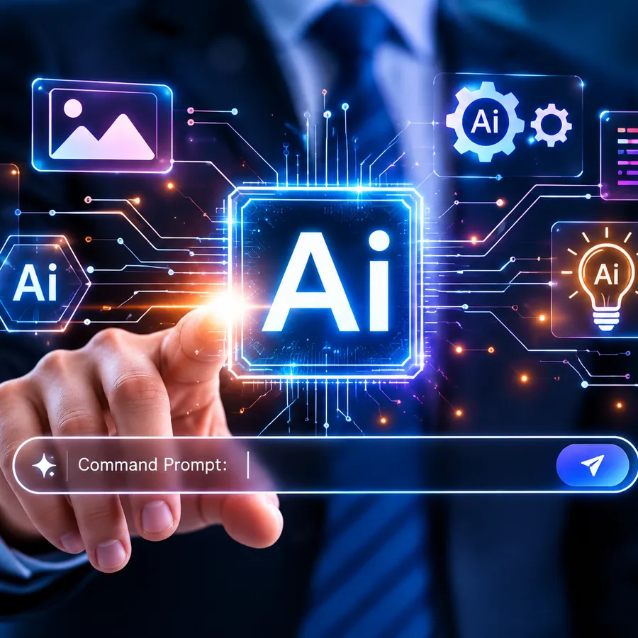 AI holographic command interface