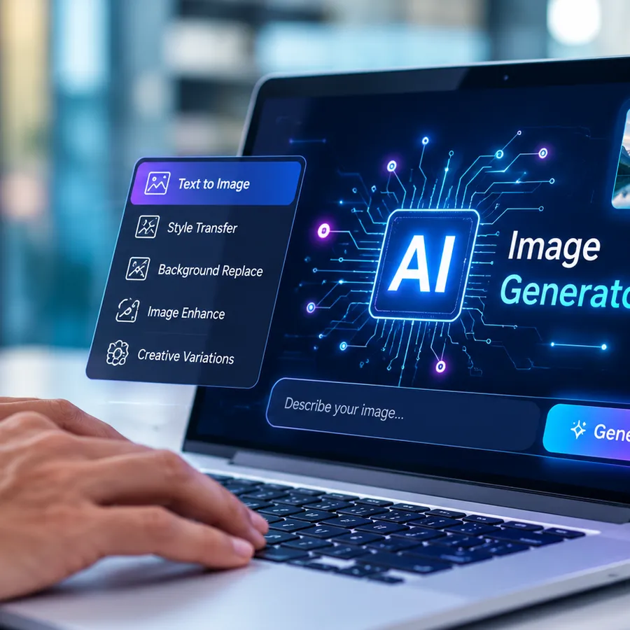 AI image generation workspace
