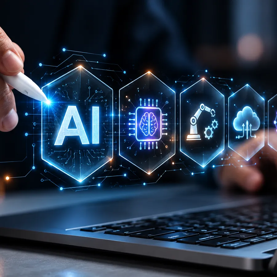 Holographic AI interface workspace