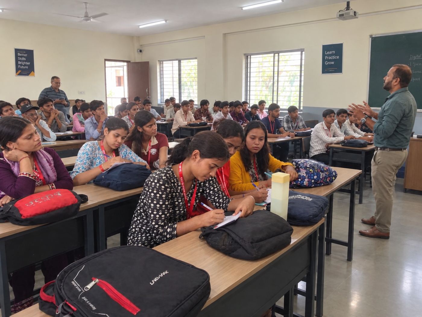AI-generated illustrative classroom scene