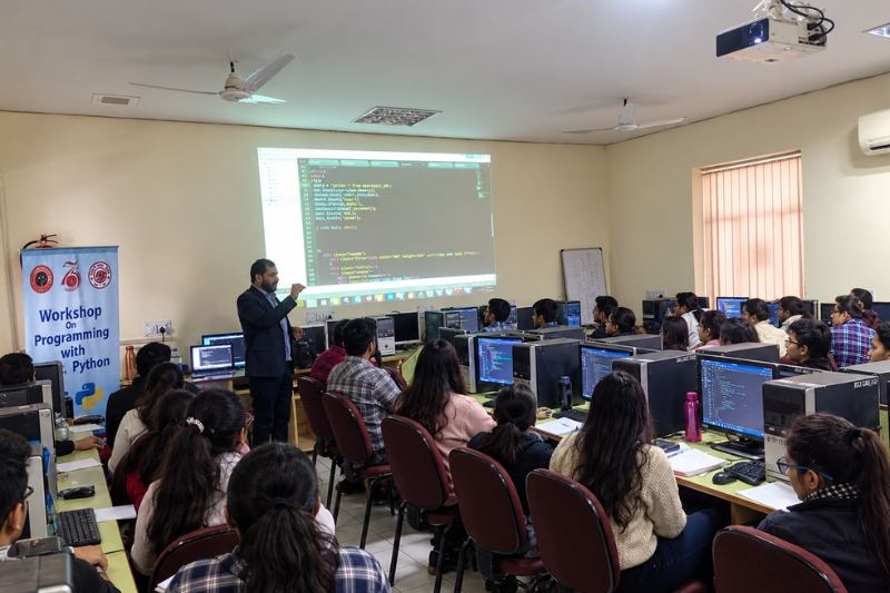 Participants attend a Python programming workshop