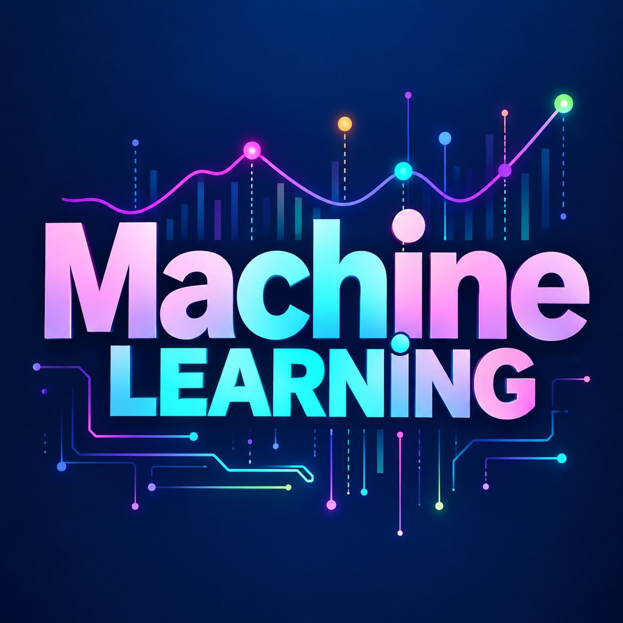 Neon Machine Learning Data Poster from the Machine Learning course in Jaipur