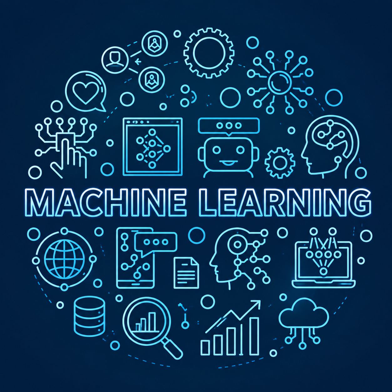 Neon Machine Learning Network from the Machine Learning course in Jaipur