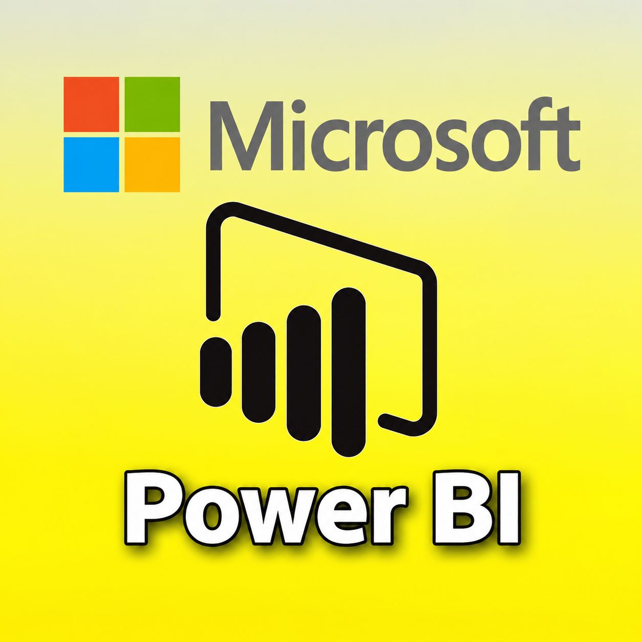Microsoft Power BI Yellow Branding Logo from the Power BI course in Jaipur