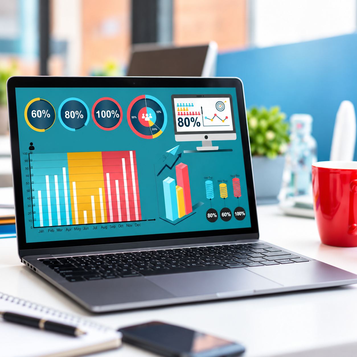 Modern Analytics Dashboard Workspace from the Power BI course in Jaipur