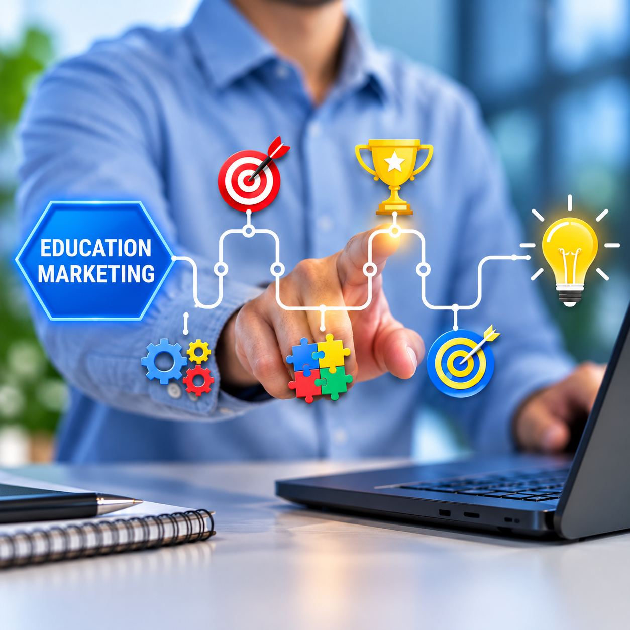 Interactive Education Marketing Infographic from the Social Media Marketing course in Jaipur