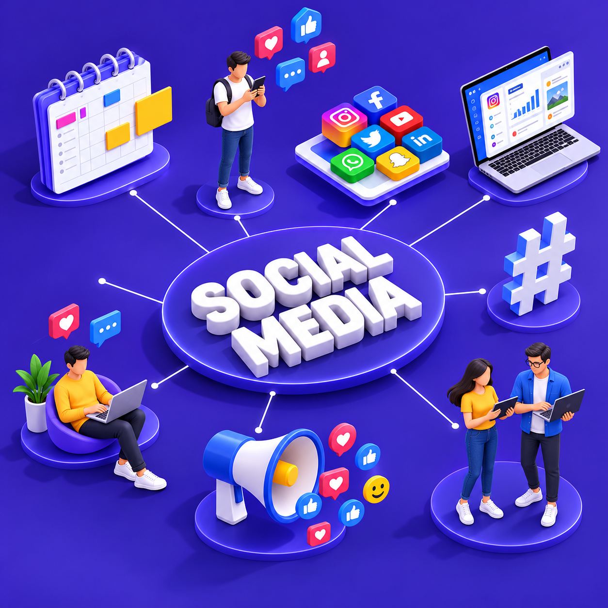 Social Media Network Hub from the Social Media Marketing course in Jaipur
