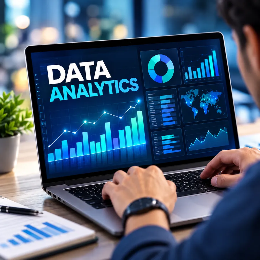Data analytics dashboard workspace