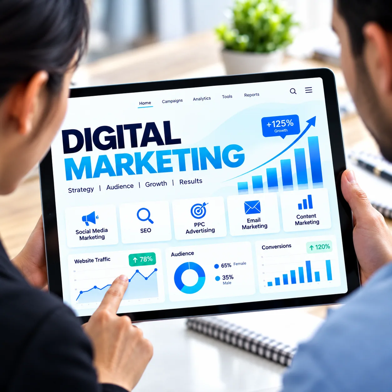 Collaborative digital marketing dashboard